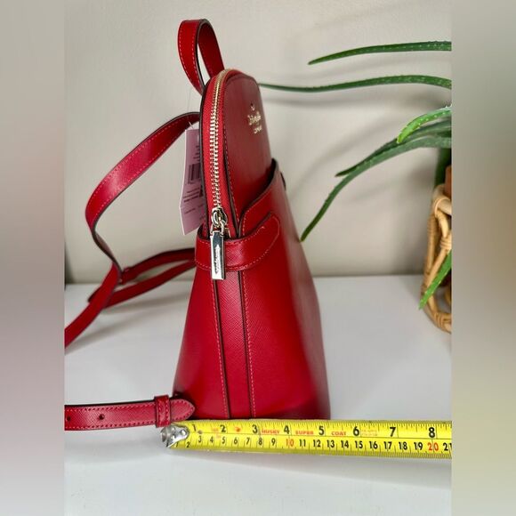 Kate Spade Staci Dome Backpack Red Currant Saffiano Leather Designer Bag NWT - Picture 11 of 11
